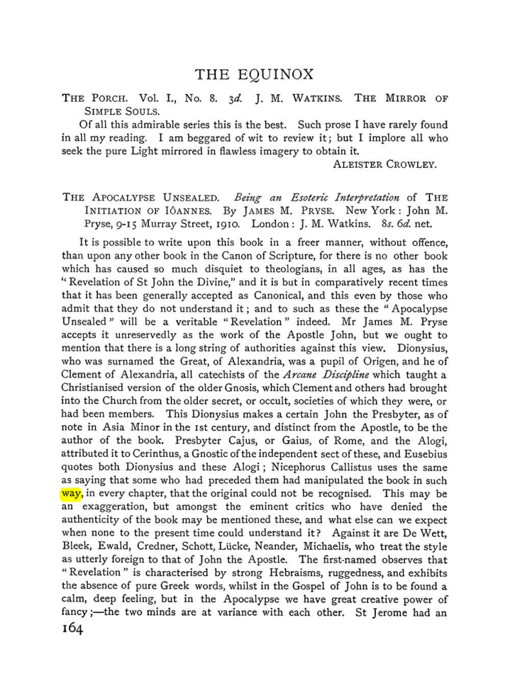 Original scan of The Equinox (Volume I, Number V), PDF page 172