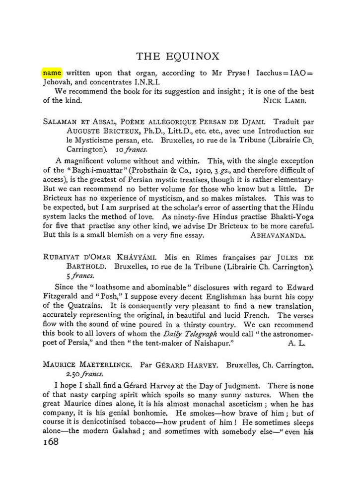 Original scan of The Equinox (Volume I, Number V), PDF page 176