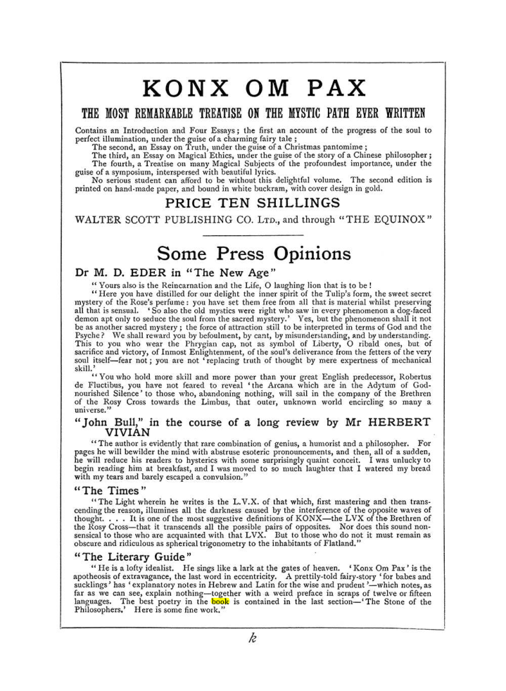 Original scan of The Equinox (Volume I, Number V), PDF page 307