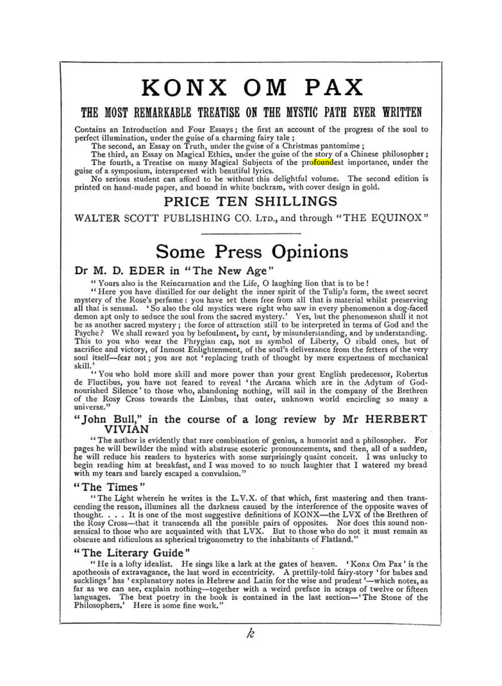 Original scan of The Equinox (Volume I, Number V), PDF page 307