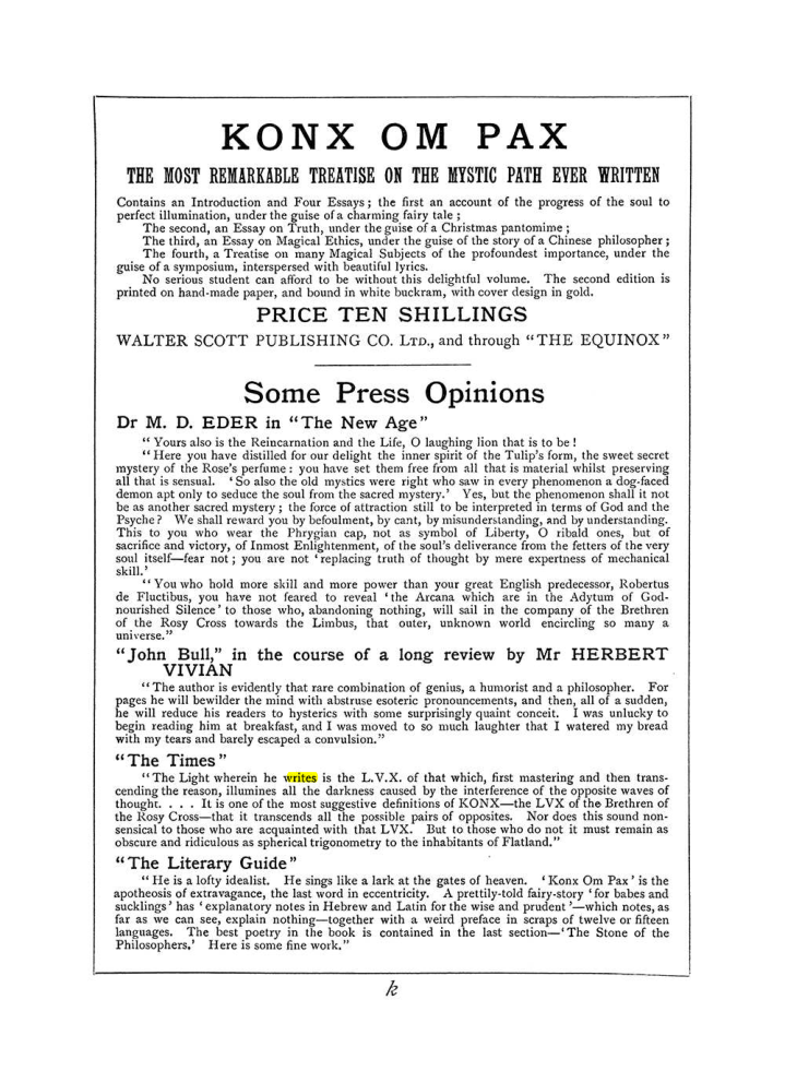Original scan of The Equinox (Volume I, Number V), PDF page 307
