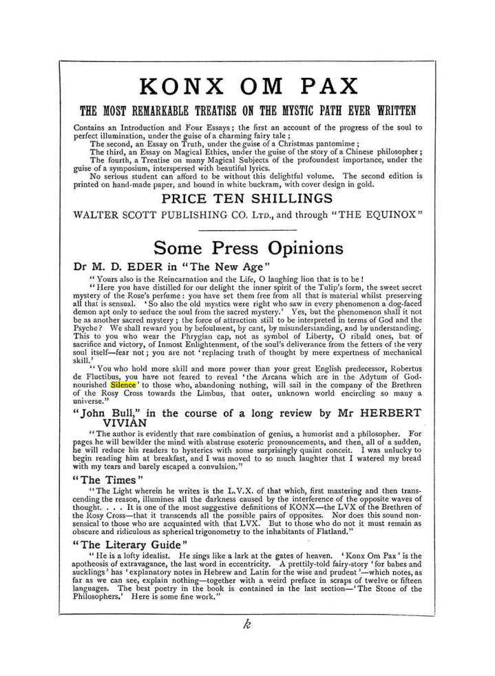 Original scan of The Equinox (Volume I, Number V), PDF page 307