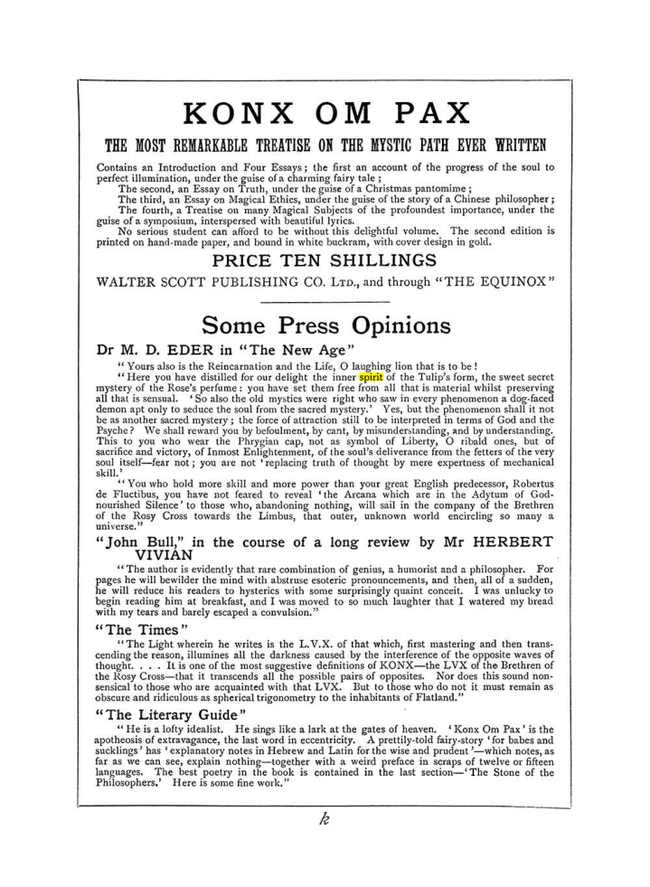 Original scan of The Equinox (Volume I, Number V), PDF page 307