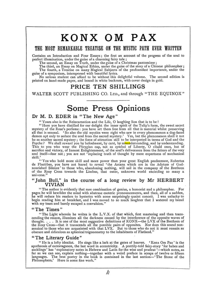 Original scan of The Equinox (Volume I, Number V), PDF page 307