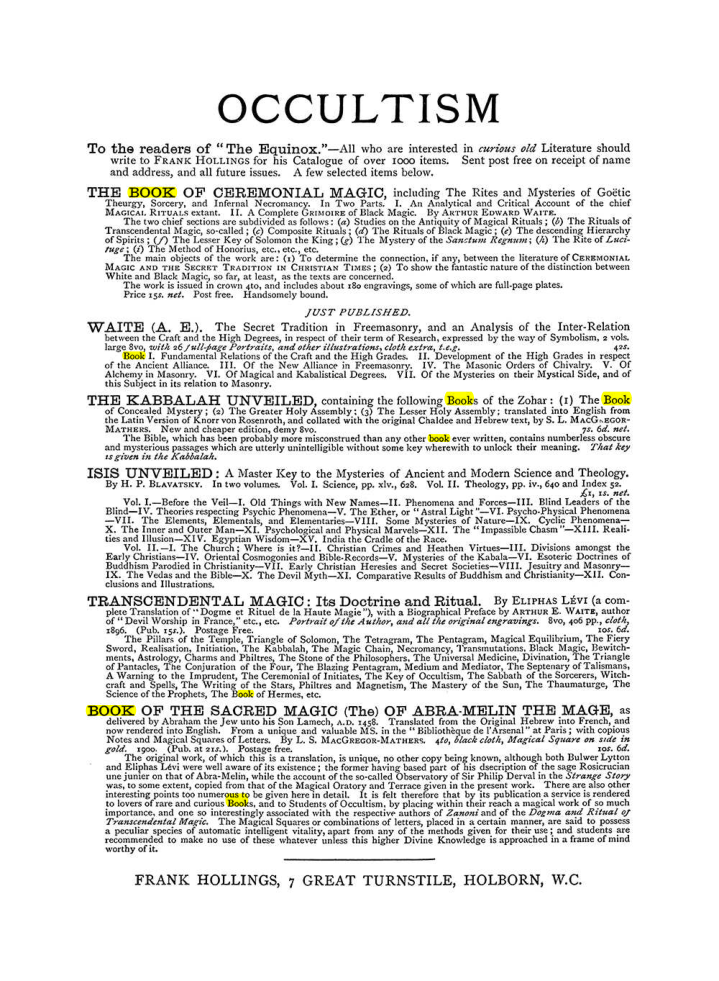 Original scan of The Equinox (Volume I, Number V), PDF page 308