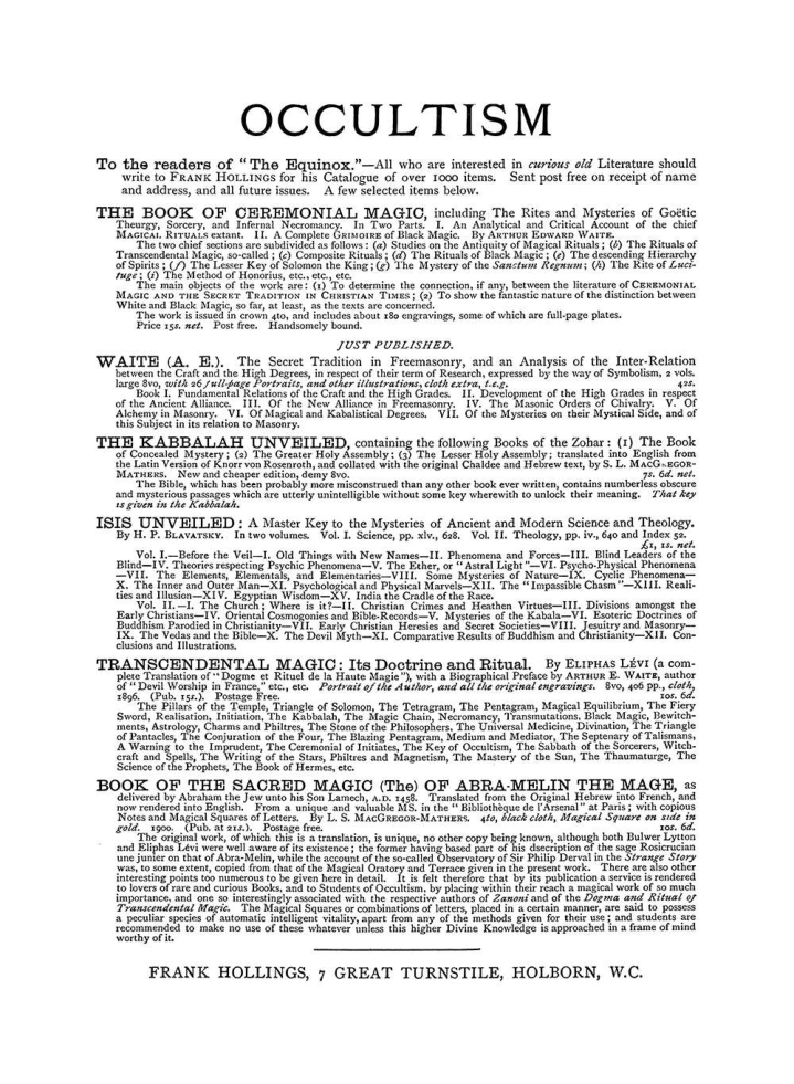 Original scan of The Equinox (Volume I, Number V), PDF page 308