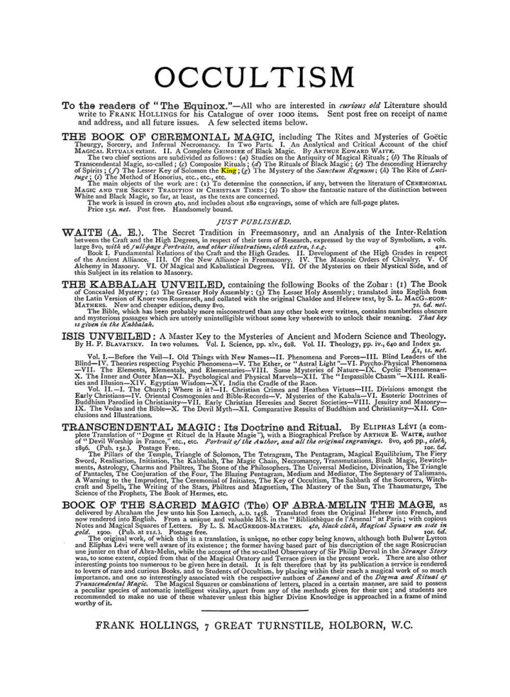 Original scan of The Equinox (Volume I, Number V), PDF page 308