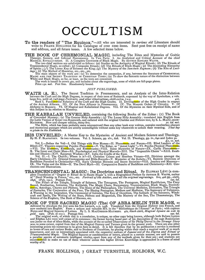 Original scan of The Equinox (Volume I, Number V), PDF page 308
