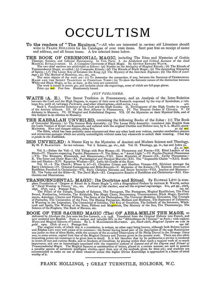 Original scan of The Equinox (Volume I, Number V), PDF page 308