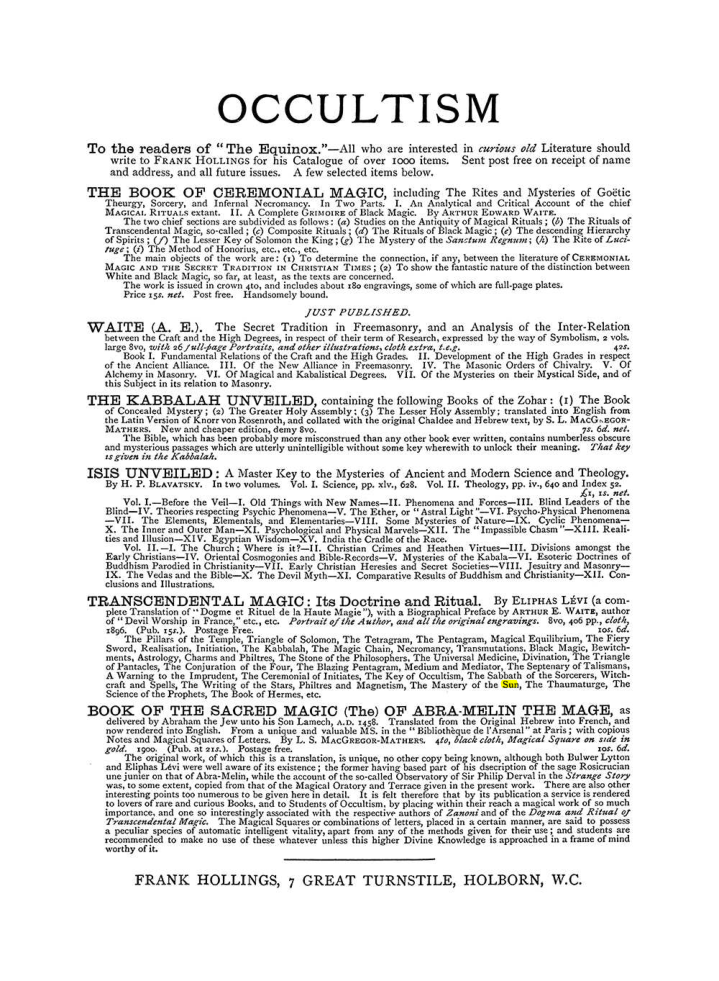 Original scan of The Equinox (Volume I, Number V), PDF page 308