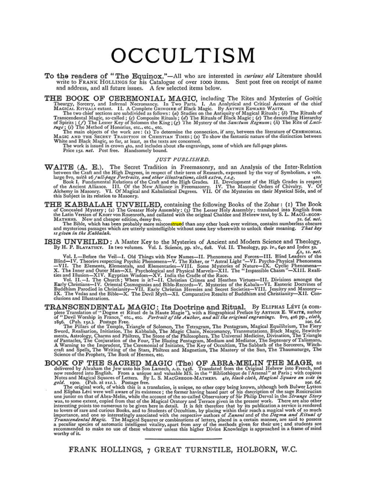 Original scan of The Equinox (Volume I, Number V), PDF page 308