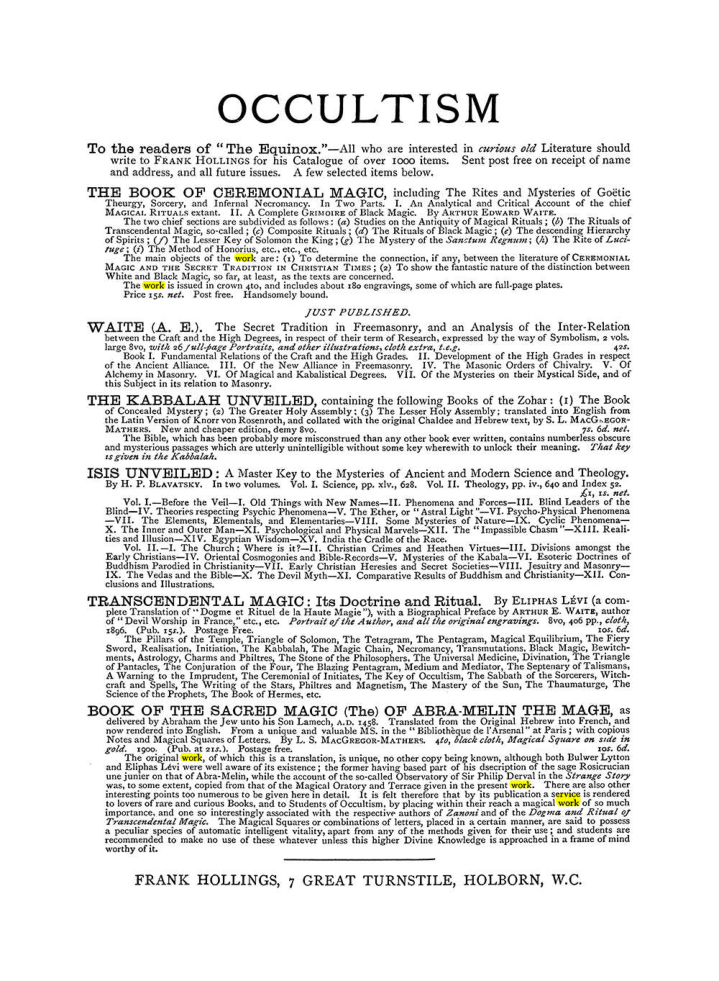 Original scan of The Equinox (Volume I, Number V), PDF page 308