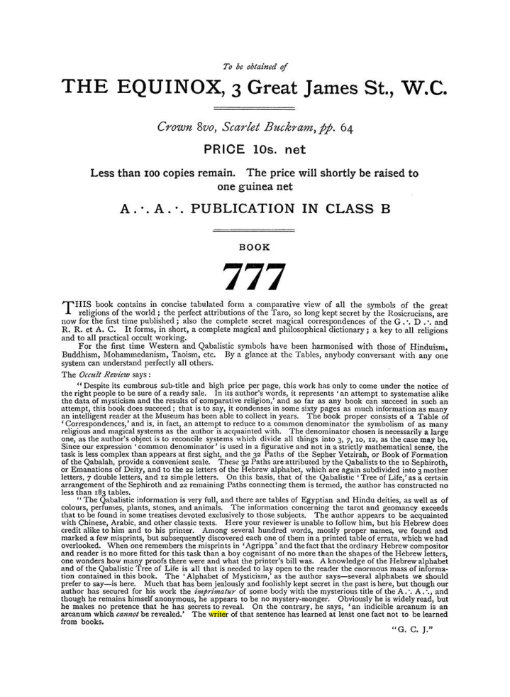 Original scan of The Equinox (Volume I, Number V), PDF page 312