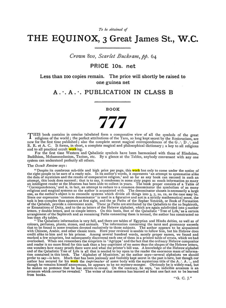 Original scan of The Equinox (Volume I, Number V), PDF page 312