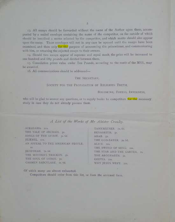 Original scan of A Career for an Essay, PDF page 2