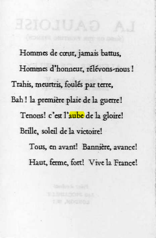 Original scan of La Gauloise. Song of the Fighting French, PDF page 2