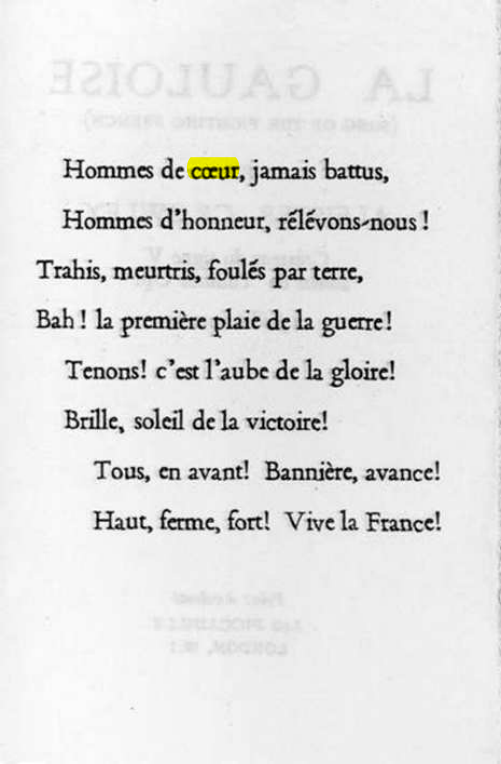 Original scan of La Gauloise. Song of the Fighting French, PDF page 2