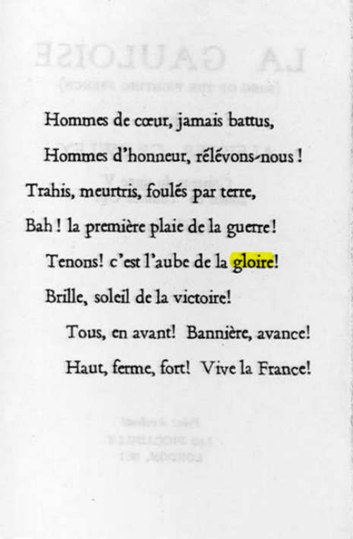 Original scan of La Gauloise. Song of the Fighting French, PDF page 2
