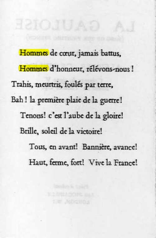 Original scan of La Gauloise. Song of the Fighting French, PDF page 2
