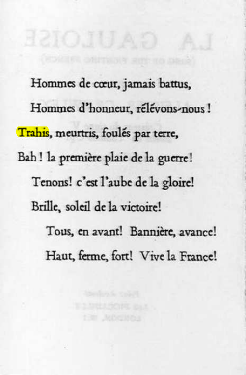 Original scan of La Gauloise. Song of the Fighting French, PDF page 2