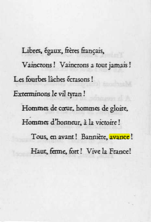Original scan of La Gauloise. Song of the Fighting French, PDF page 4