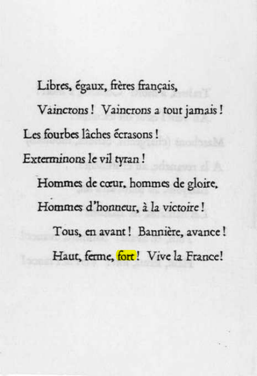 Original scan of La Gauloise. Song of the Fighting French, PDF page 4