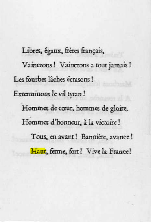Original scan of La Gauloise. Song of the Fighting French, PDF page 4