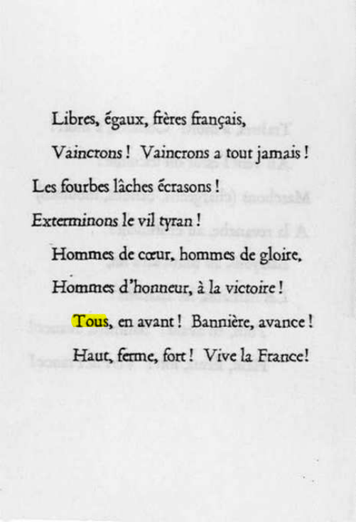 Original scan of La Gauloise. Song of the Fighting French, PDF page 4
