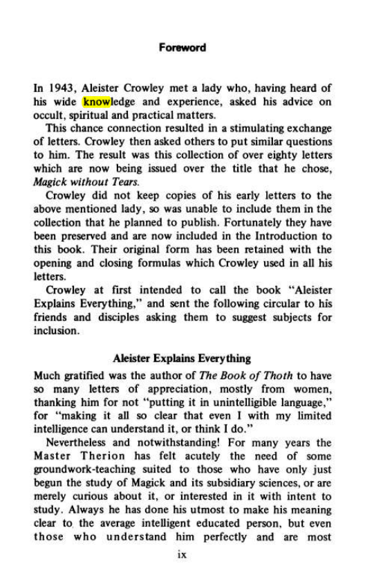 Original scan of Magick Without Tears, PDF page 10