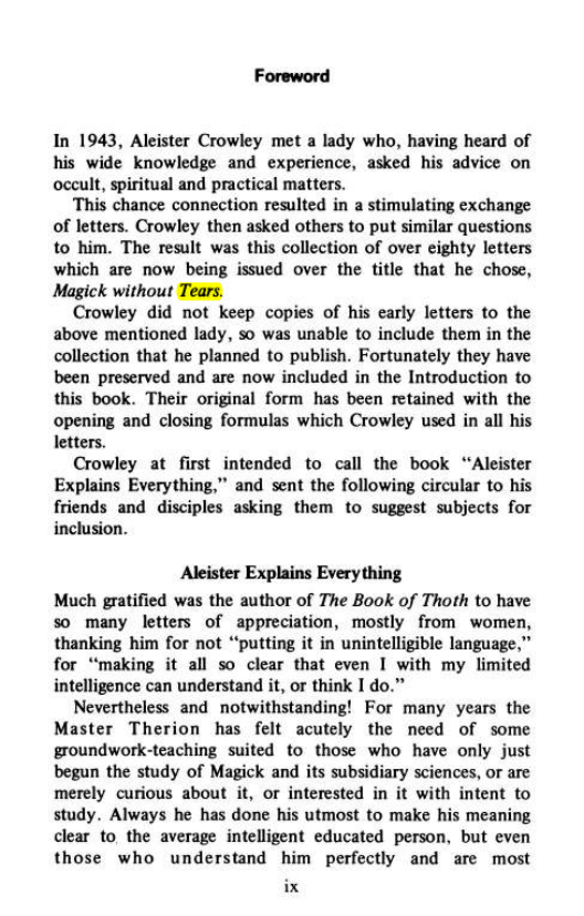 Original scan of Magick Without Tears, PDF page 10