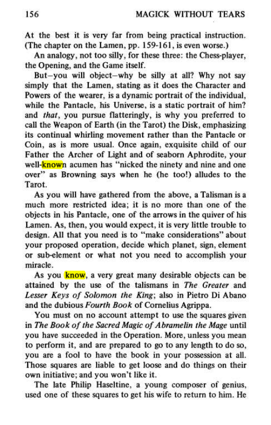 Original scan of Magick Without Tears, PDF page 189