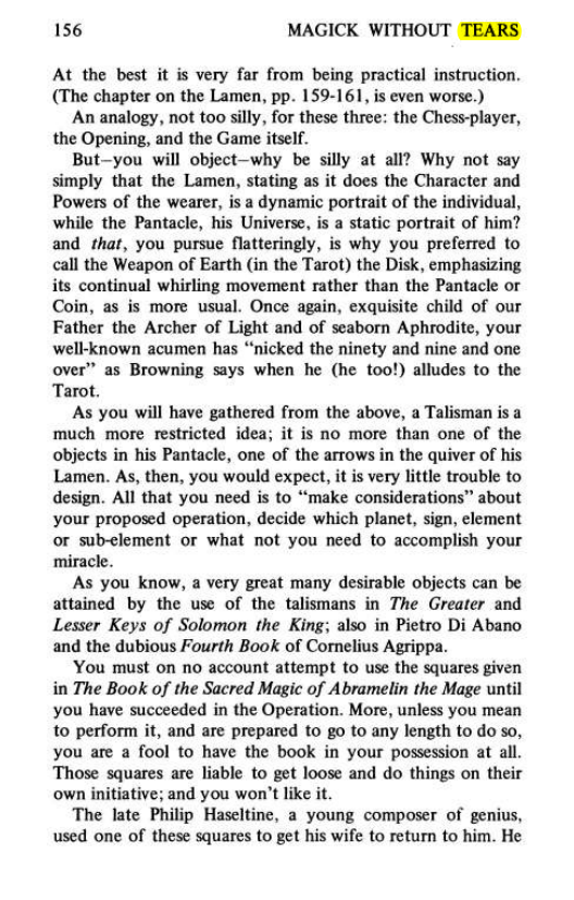 Original scan of Magick Without Tears, PDF page 189