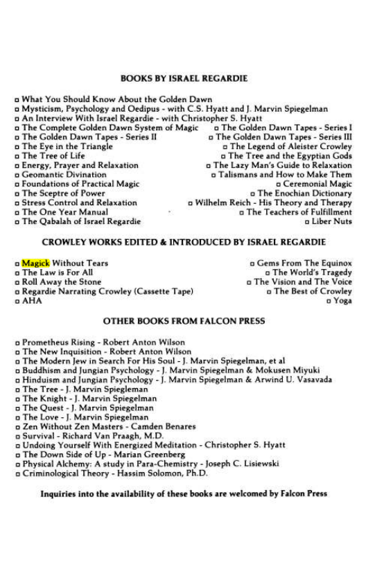 Original scan of Magick Without Tears, PDF page 3