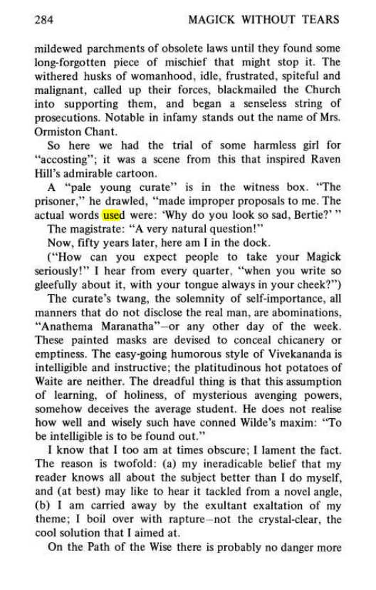 Original scan of Magick Without Tears, PDF page 317
