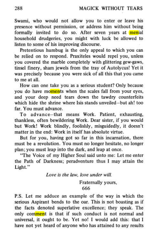 Original scan of Magick Without Tears, PDF page 321