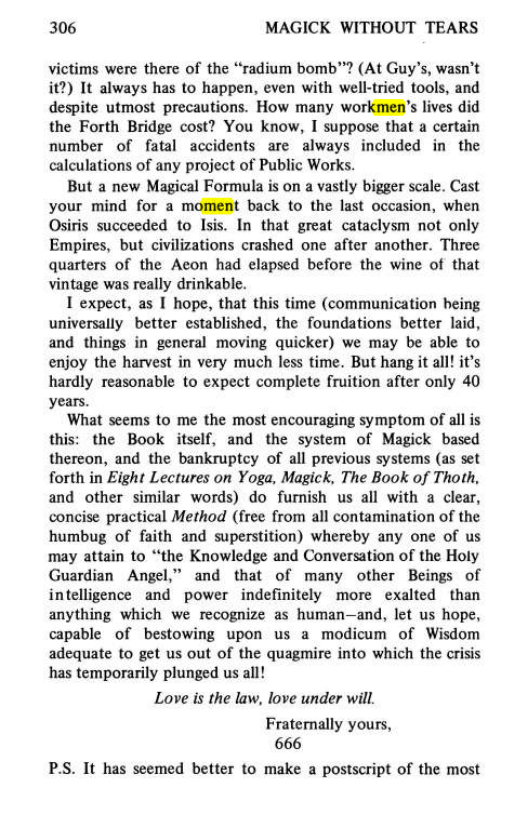 Original scan of Magick Without Tears, PDF page 339