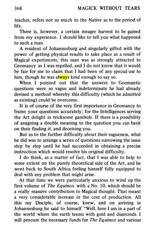 Original scan of Magick Without Tears, PDF page 401