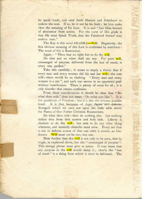 Original scan of The Message of the Master Therion, PDF page 2